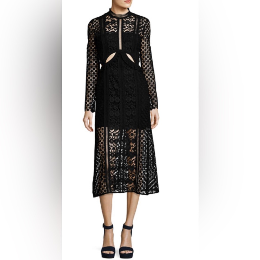 Self Portrait Payne Cutout Midi Dress